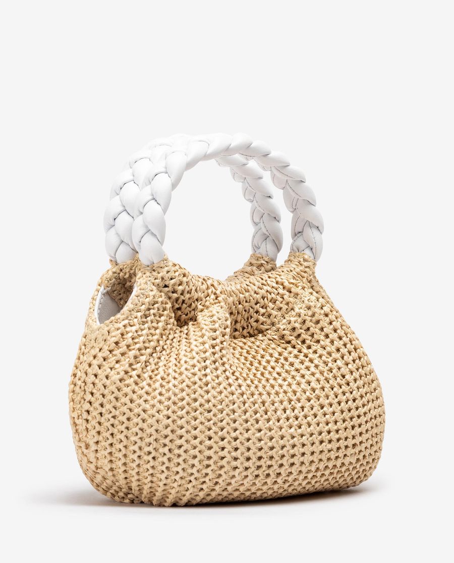 Unisa Mujer Bolso pequeño con asas trenzadas - Marrón