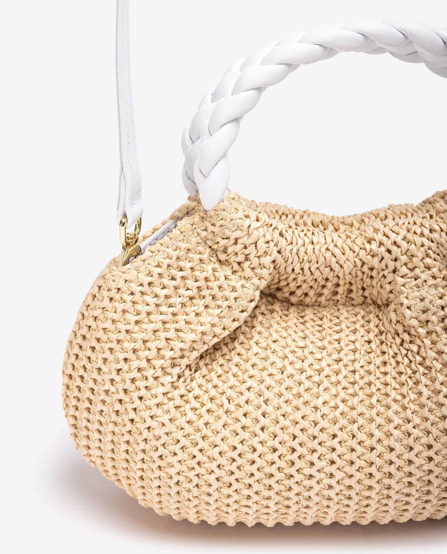 Unisa Mujer Bolso pequeño con asas trenzadas - Marrón