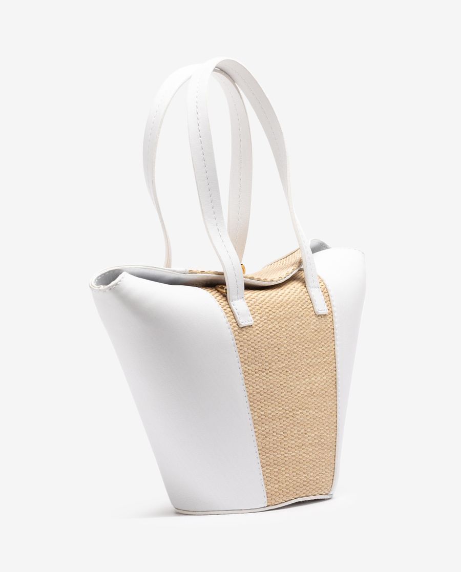 Unisa Mujer Bolso pequeño de piel y rafia - Marrón