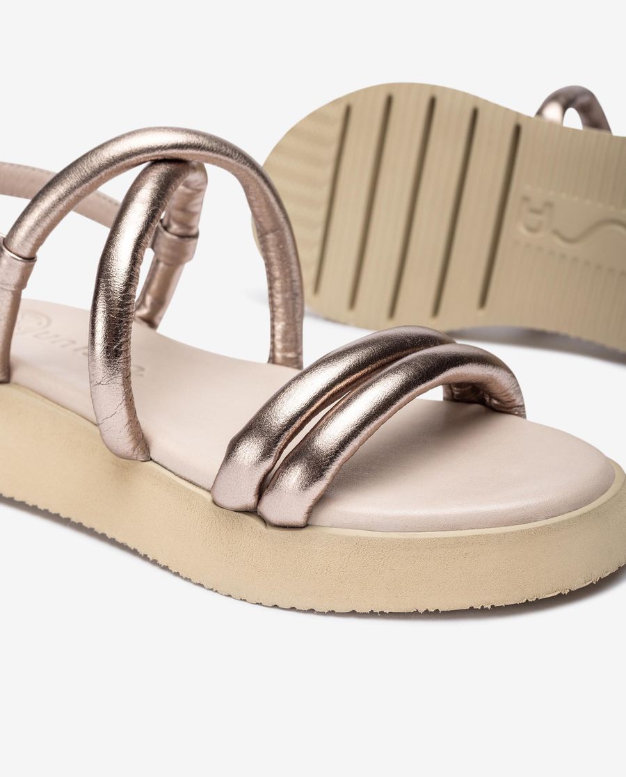 Unisa Mujer Sandalia con tiras acolchadas - Bronce