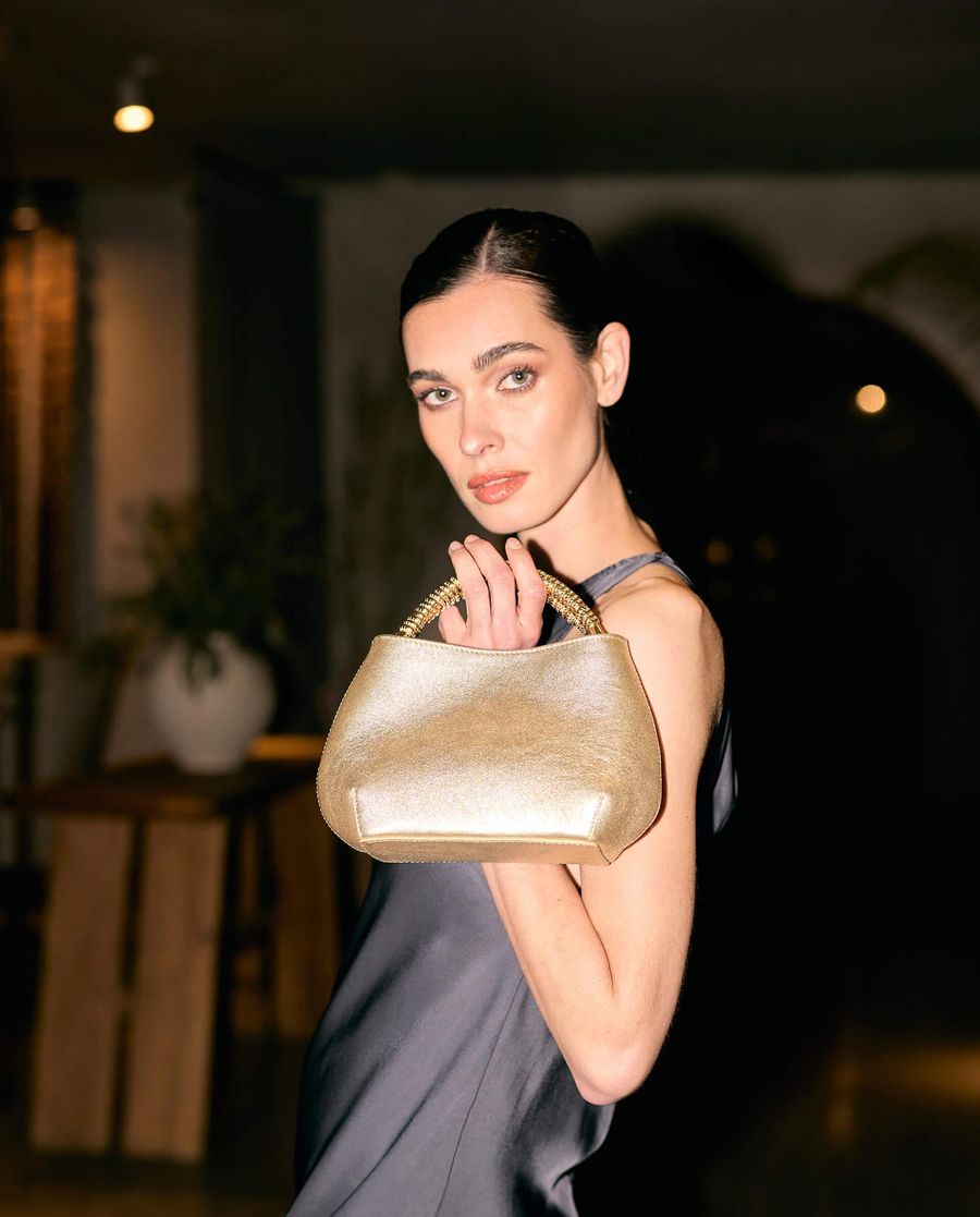 Unisa Mujer Bolso de mano con asa en espiral - Oro