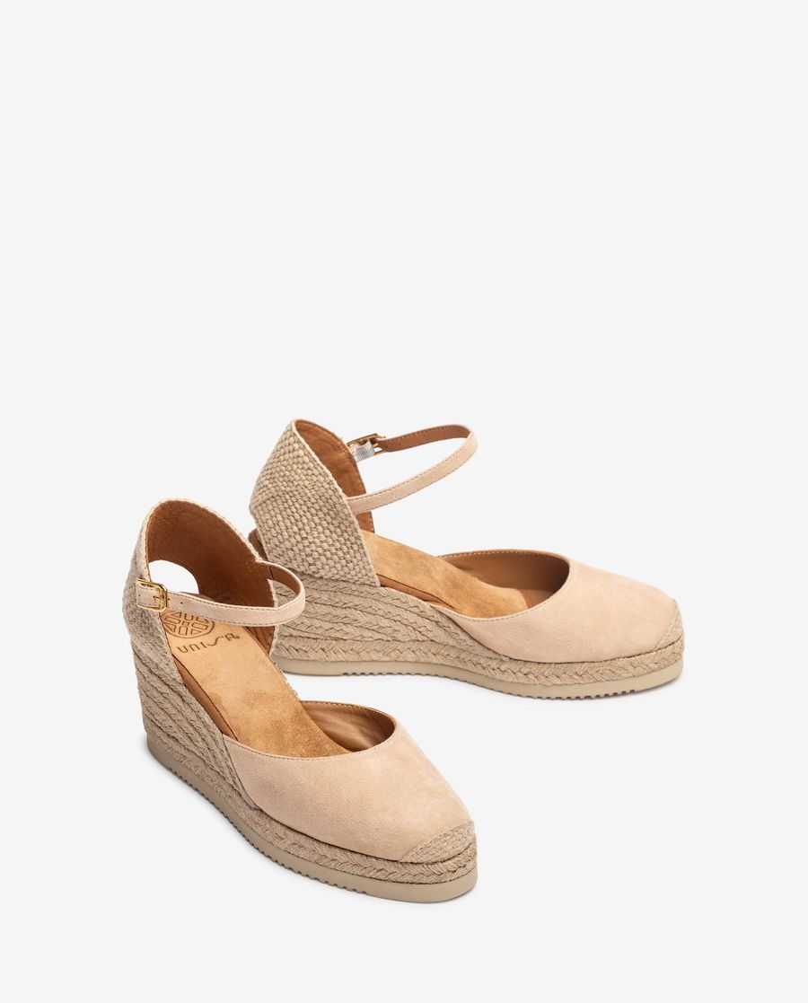 Unisa Mujer Alpargata pala-talón en ante - Beige