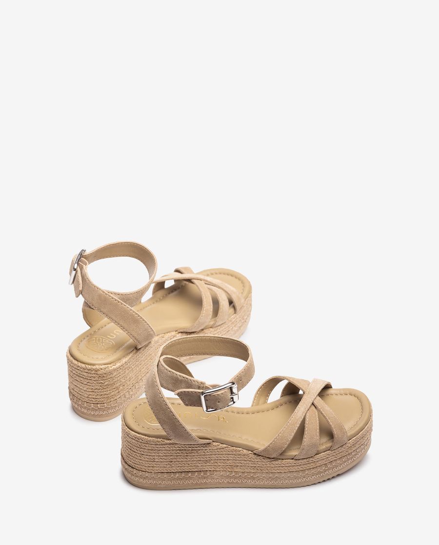 Unisa Mujer Sandalia con bloque de yute - Beige