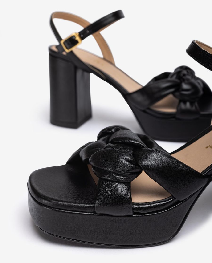 Unisa Mujer Sandalia con pala trenzada - Negro