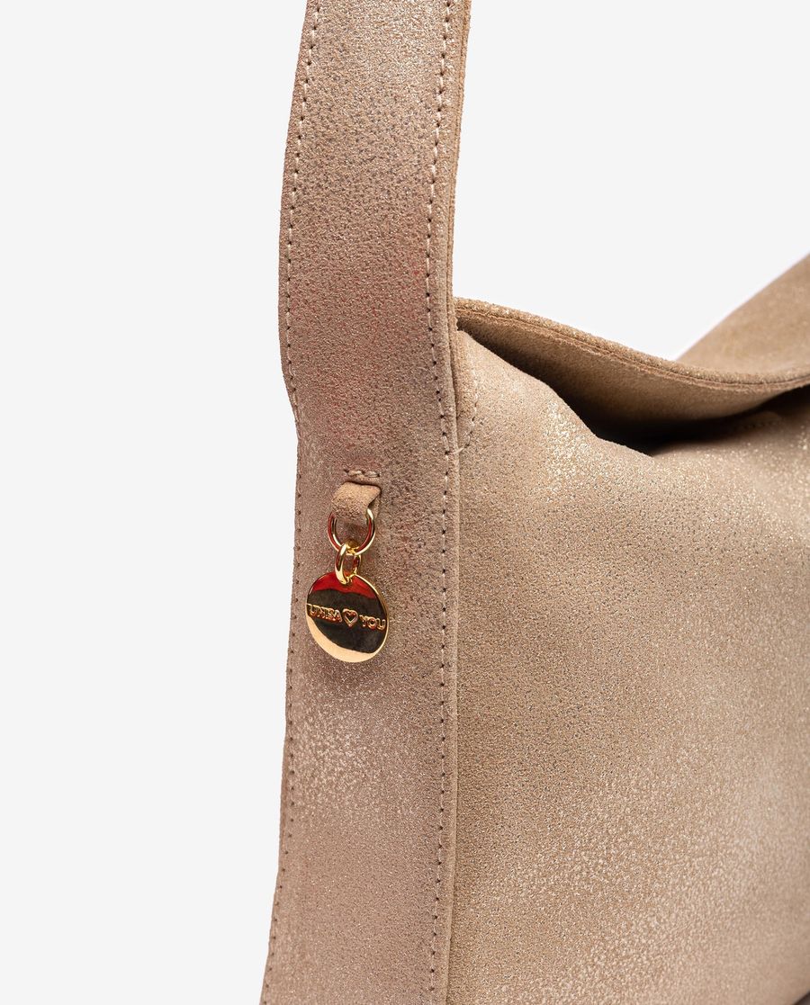 Unisa Mujer Bolso mediano de ante metalizado - Oro