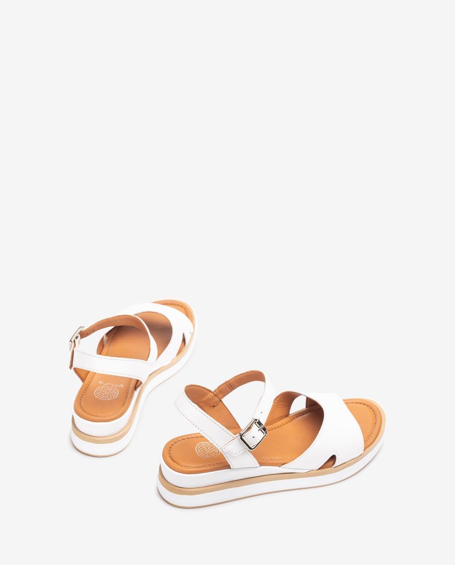 Unisa Mujer Sandalia con planta acolchada - Blanco