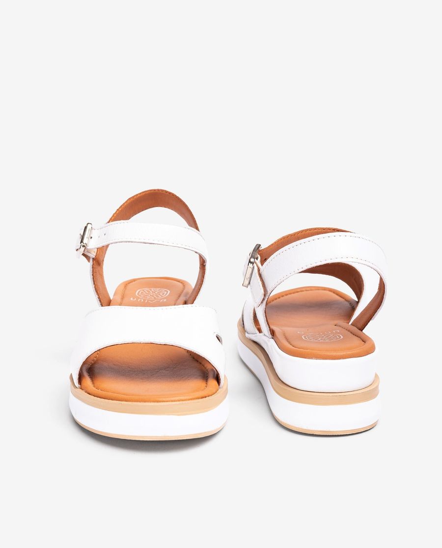Unisa Mujer Sandalia con planta acolchada - Blanco