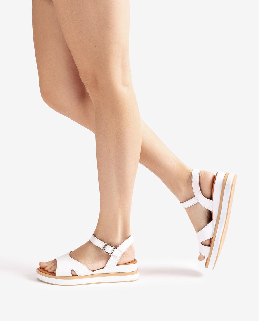 Unisa Mujer Sandalia con planta acolchada - Blanco