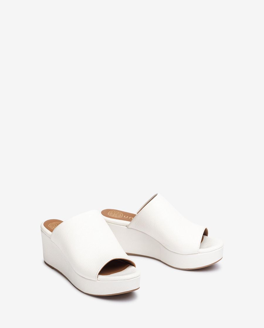 Unisa Mujer Sandalia mule fabricada en piel - Blanco
