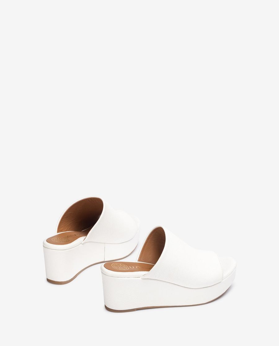 Unisa Mujer Sandalia mule fabricada en piel - Blanco