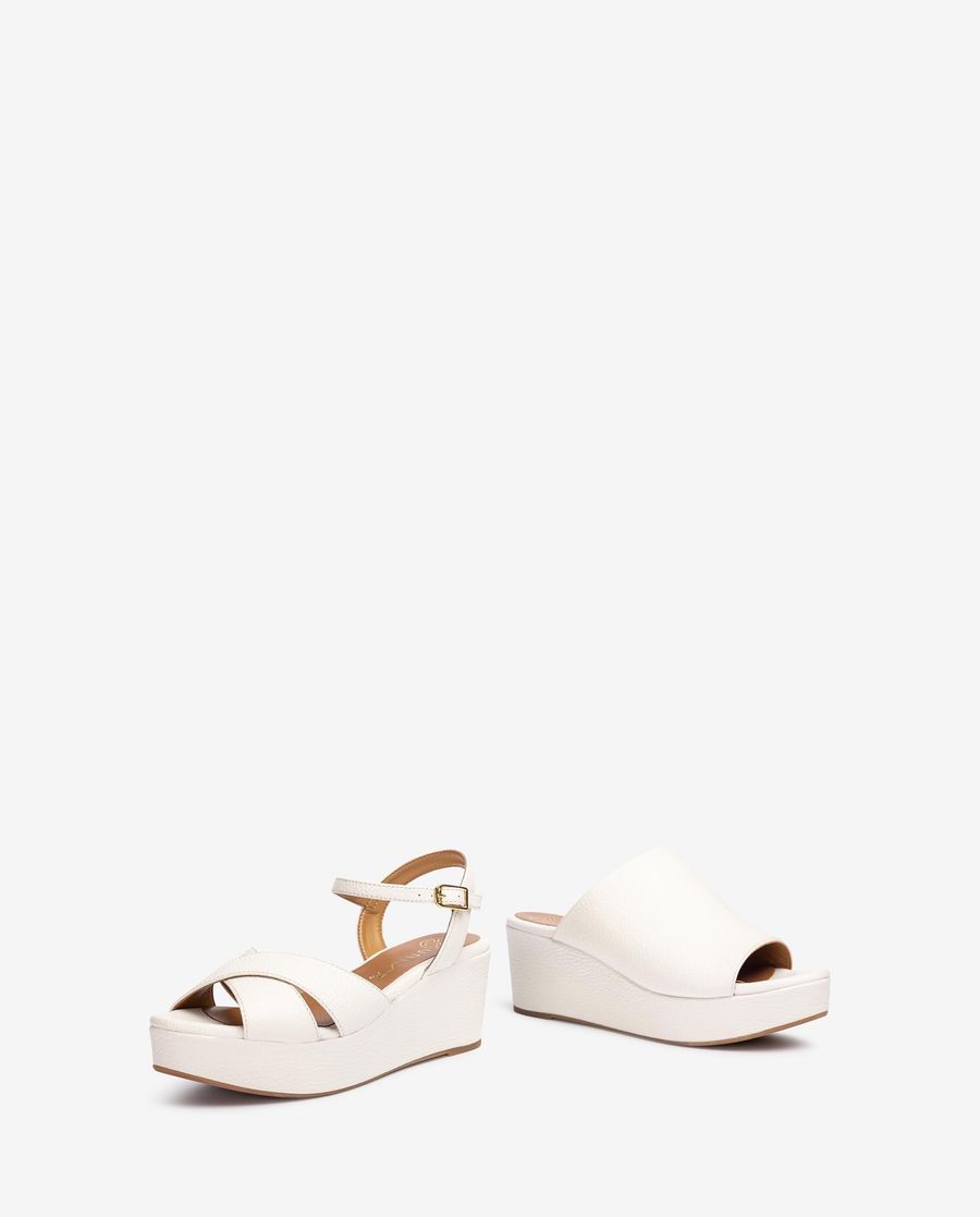 Unisa Mujer Sandalia mule fabricada en piel - Blanco