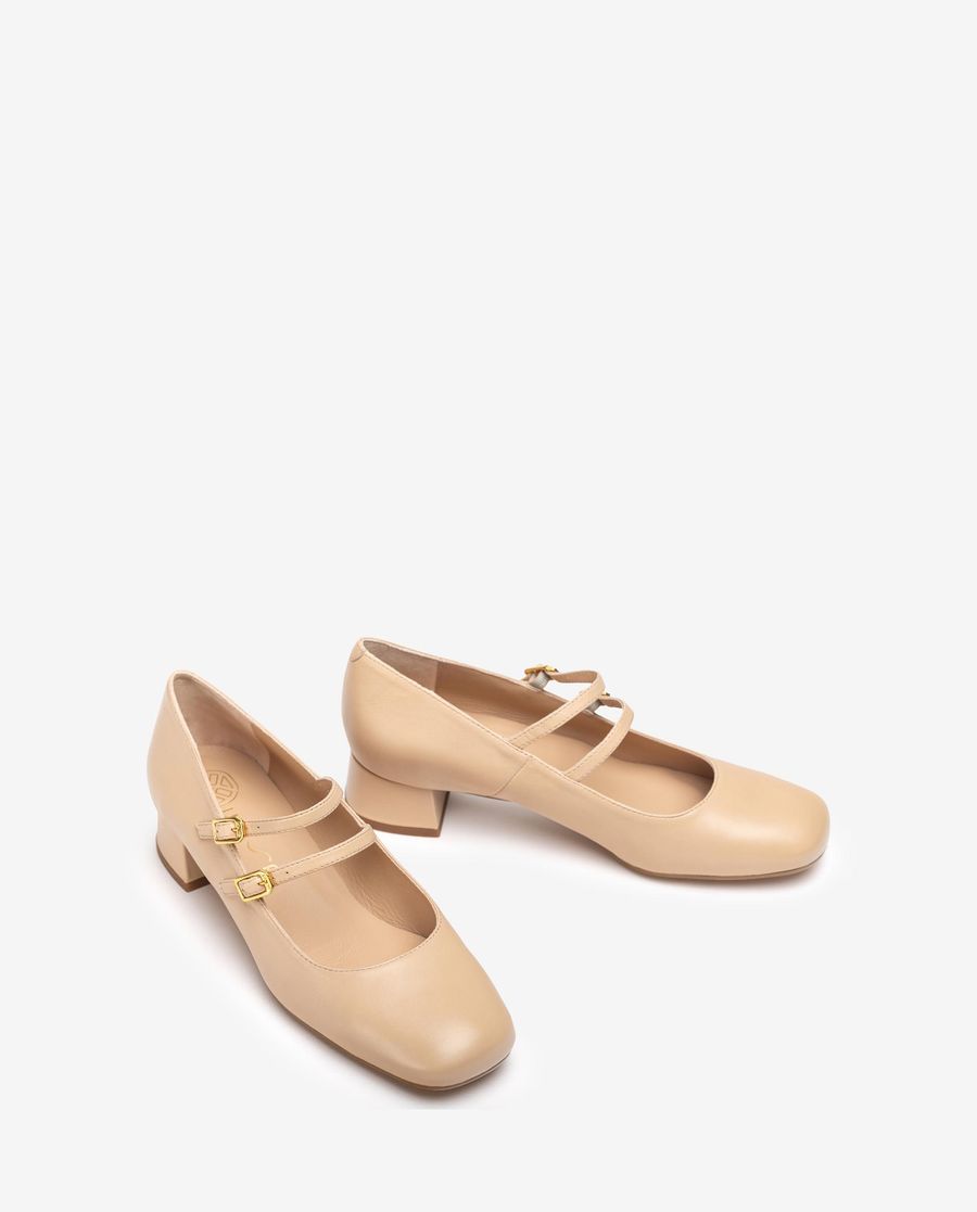 Unisa Mujer Merceditas de punta cuadrada - Beige