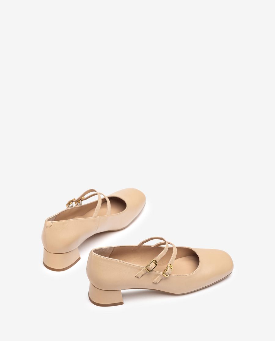 Unisa Mujer Merceditas de punta cuadrada - Beige