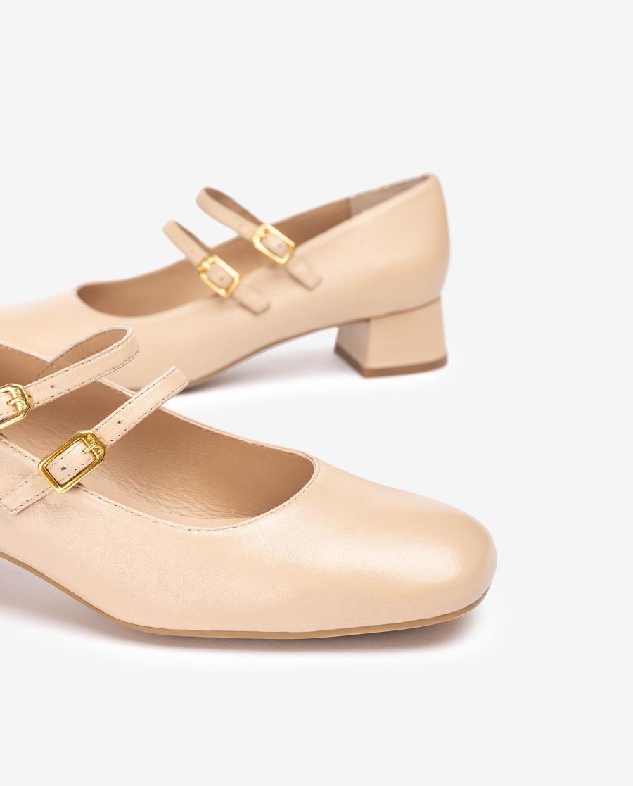 Unisa Mujer Merceditas de punta cuadrada - Beige