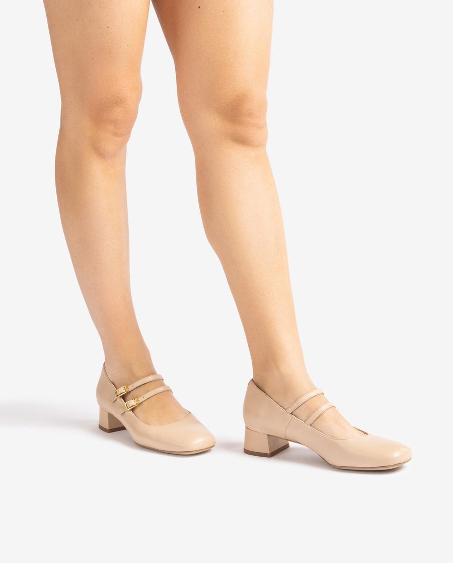 Unisa Mujer Merceditas de punta cuadrada - Beige
