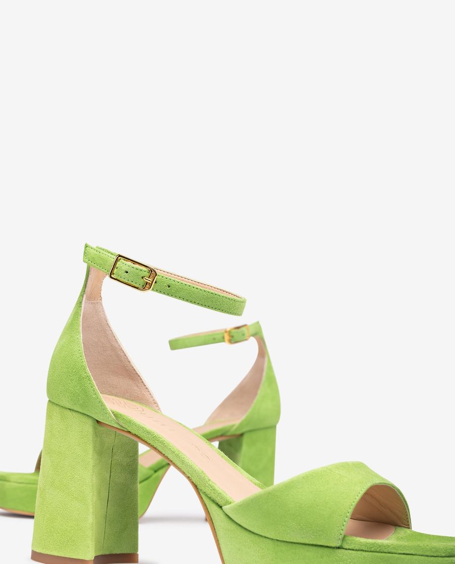 Unisa Mujer Sandalia de vestir pala y talón - Verde