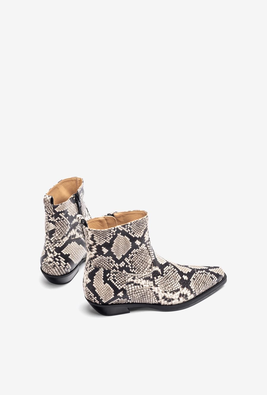 Unisa Mujer Botín plano cowboy - Marfil