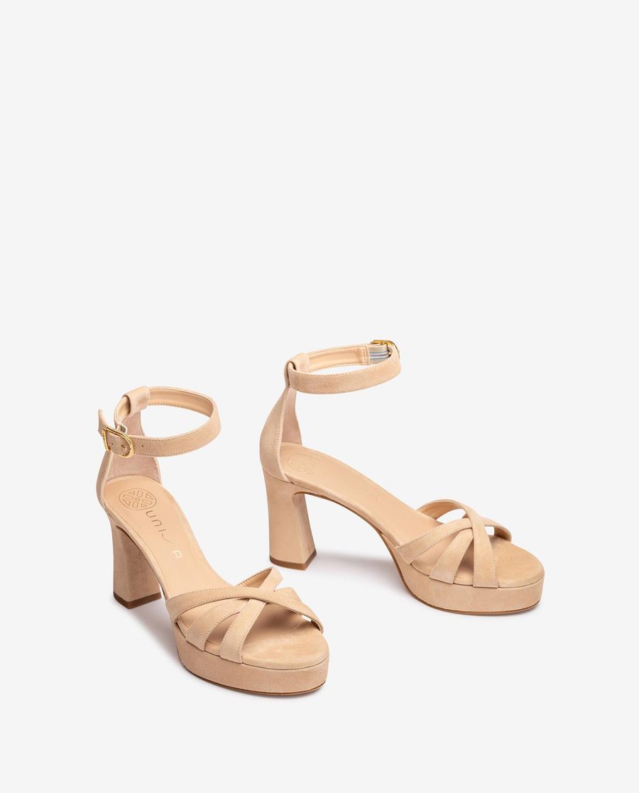 Unisa Mujer Sandalia de vestir con plataforma - Beige