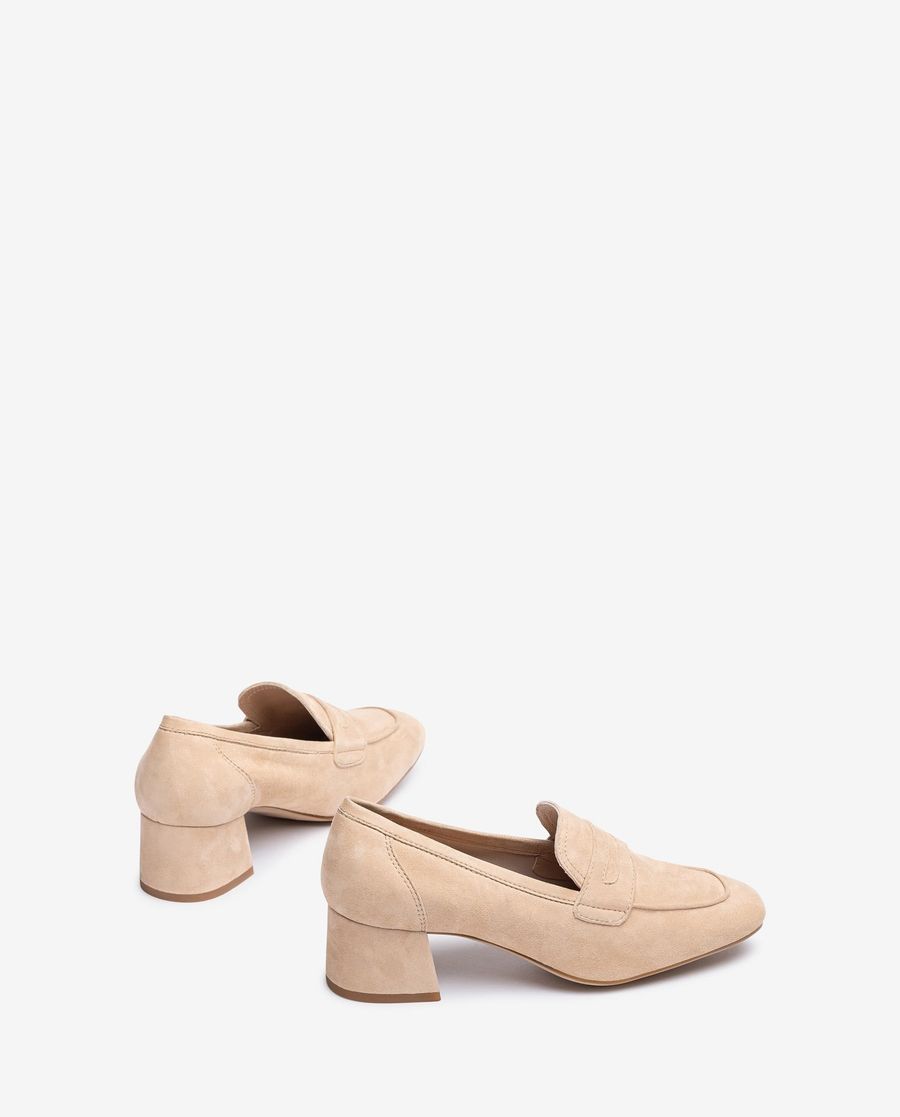 Unisa Mujer Mocasín de ante sin forro - Beige