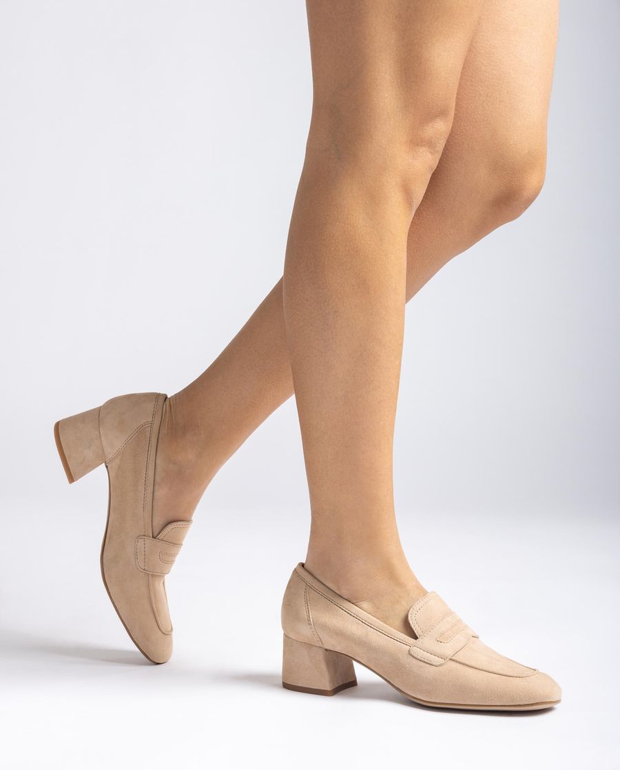 Unisa Mujer Mocasín de ante sin forro - Beige