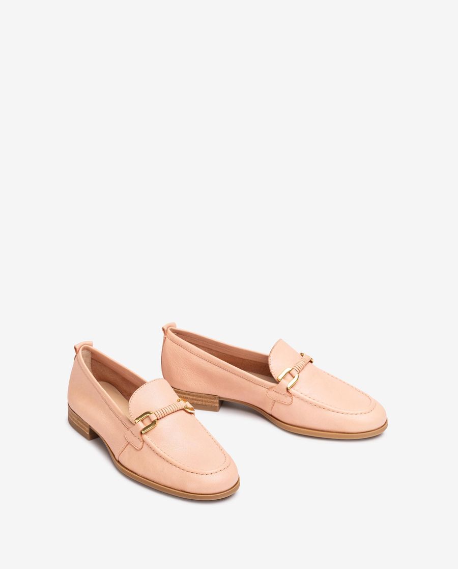 Unisa Mujer Mocasín con adorno de piel al tono - Rosa