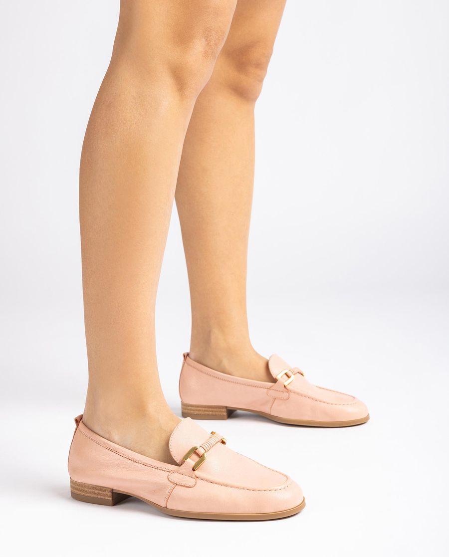 Unisa Mujer Mocasín con adorno de piel al tono - Rosa