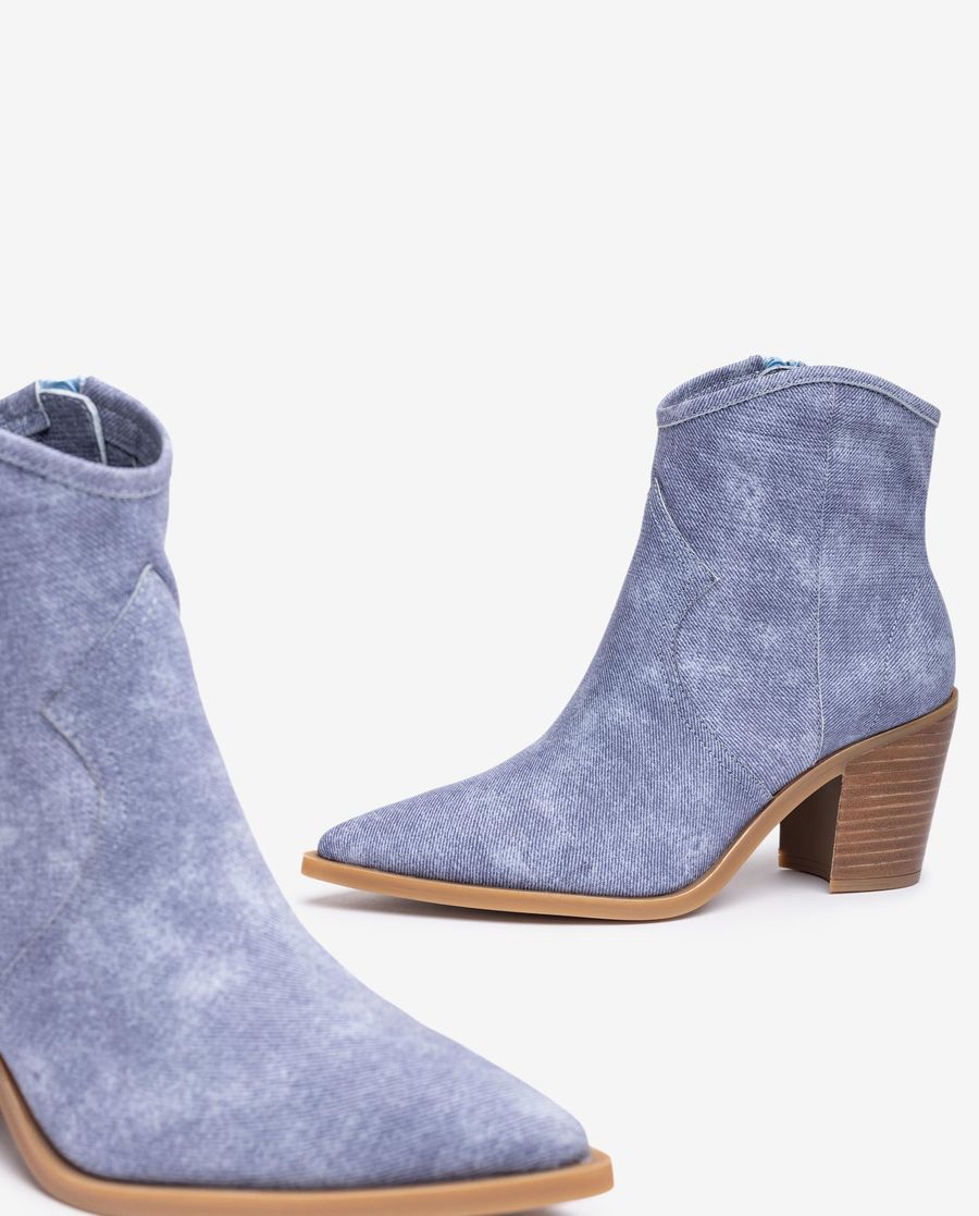 Unisa Mujer Botín cowboy sin forro - Azul