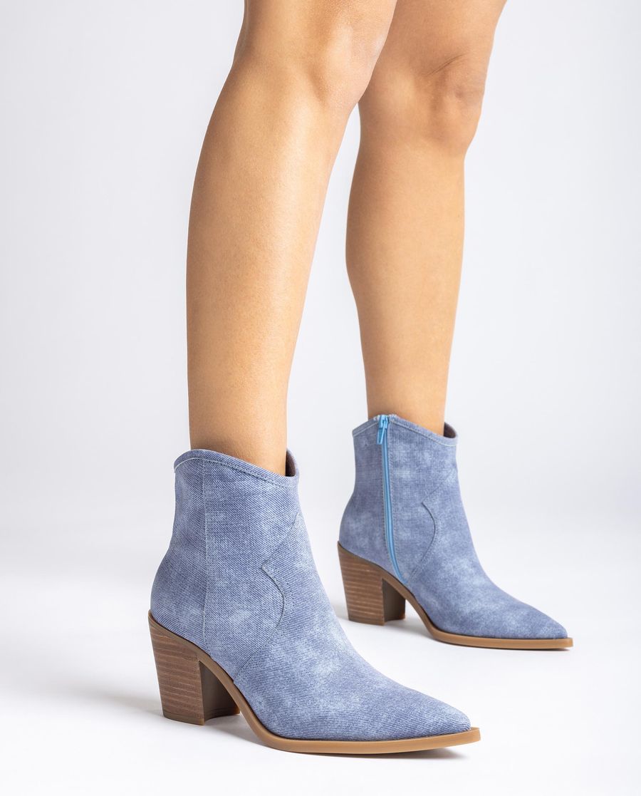 Unisa Mujer Botín cowboy sin forro - Azul