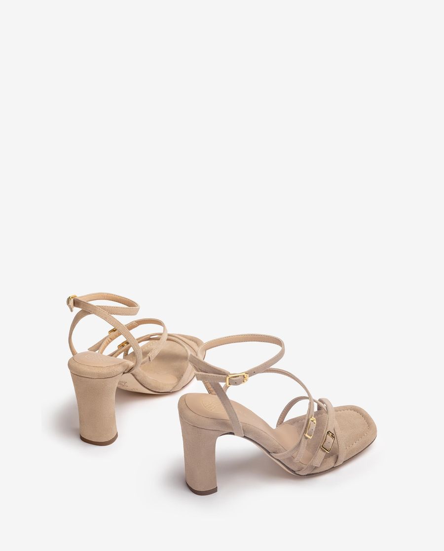 Unisa Mujer Sandalia de tiras y tacón alto - Beige