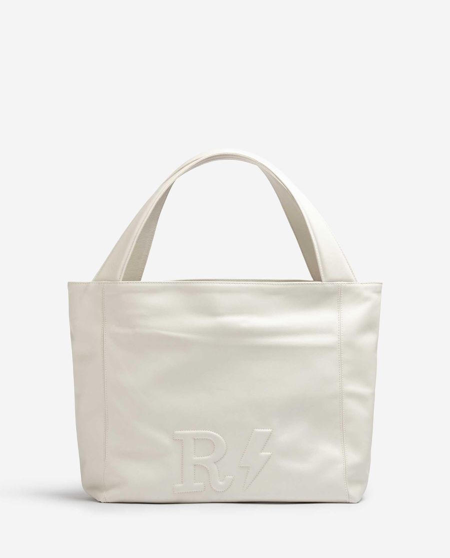 Unisa Mujer Bolso personalizable tipo office de piel - Blanco