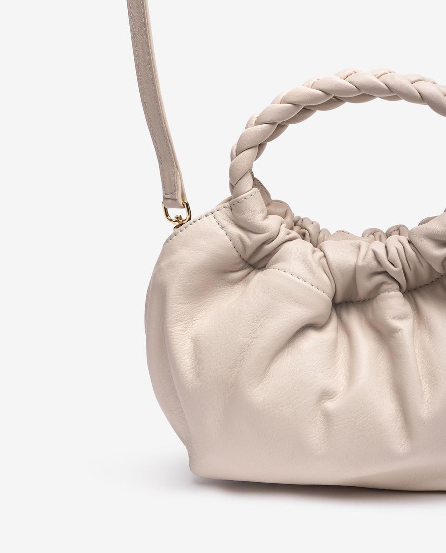 Unisa Mujer Bolso pequeño con asas trenzadas - Blanco
