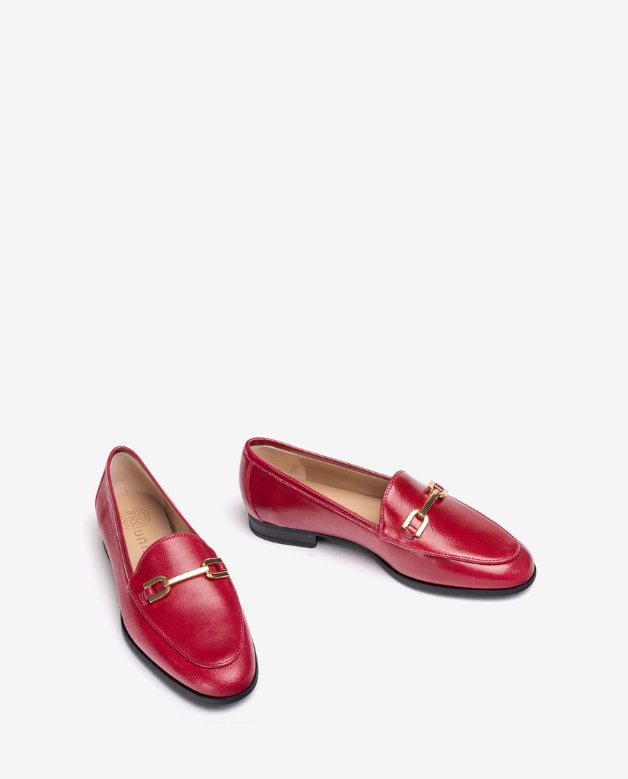 Unisa Mujer Mocasín de punta redonda - Rojo