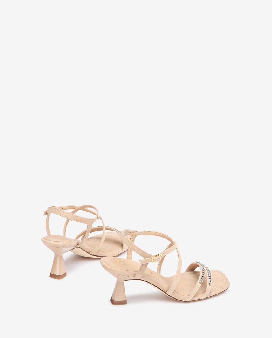Unisa Mujer Sandalia de vestir con cristales - Beige