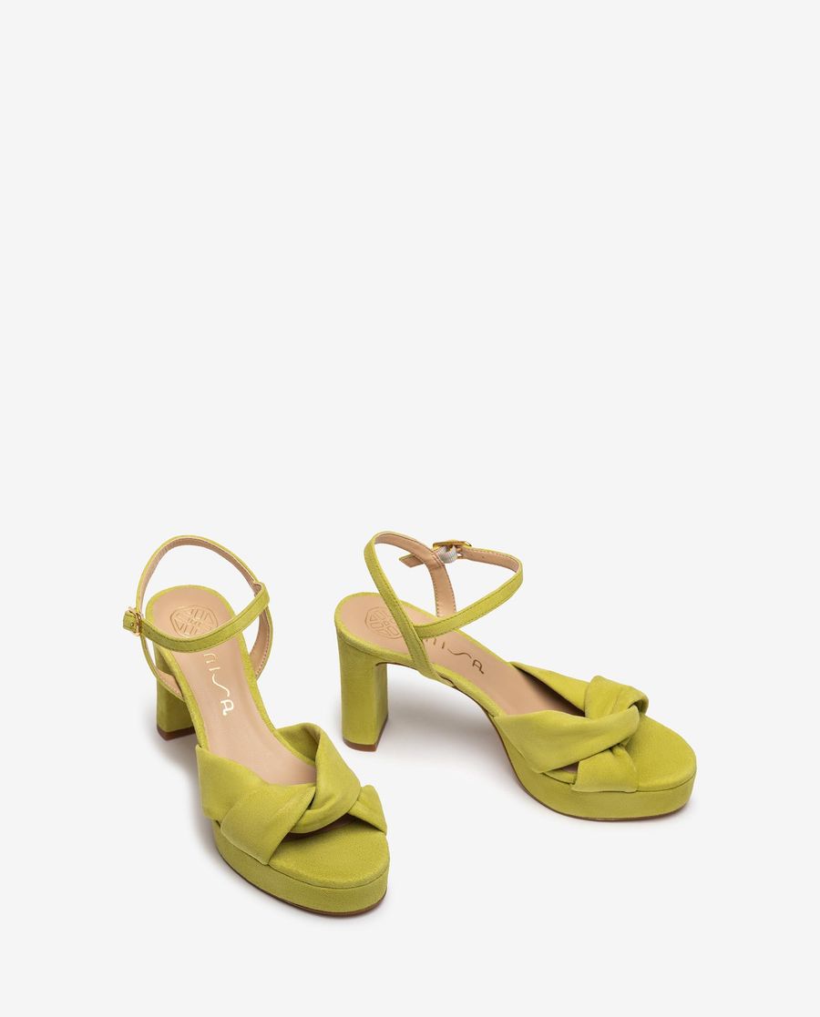 Unisa Mujer Sandalia con tiras anchas cruzadas - Verde
