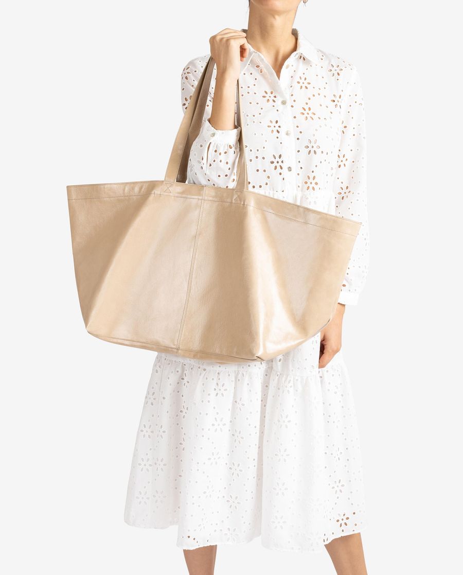 Unisa Mujer Maxi bolso en charol - Beige