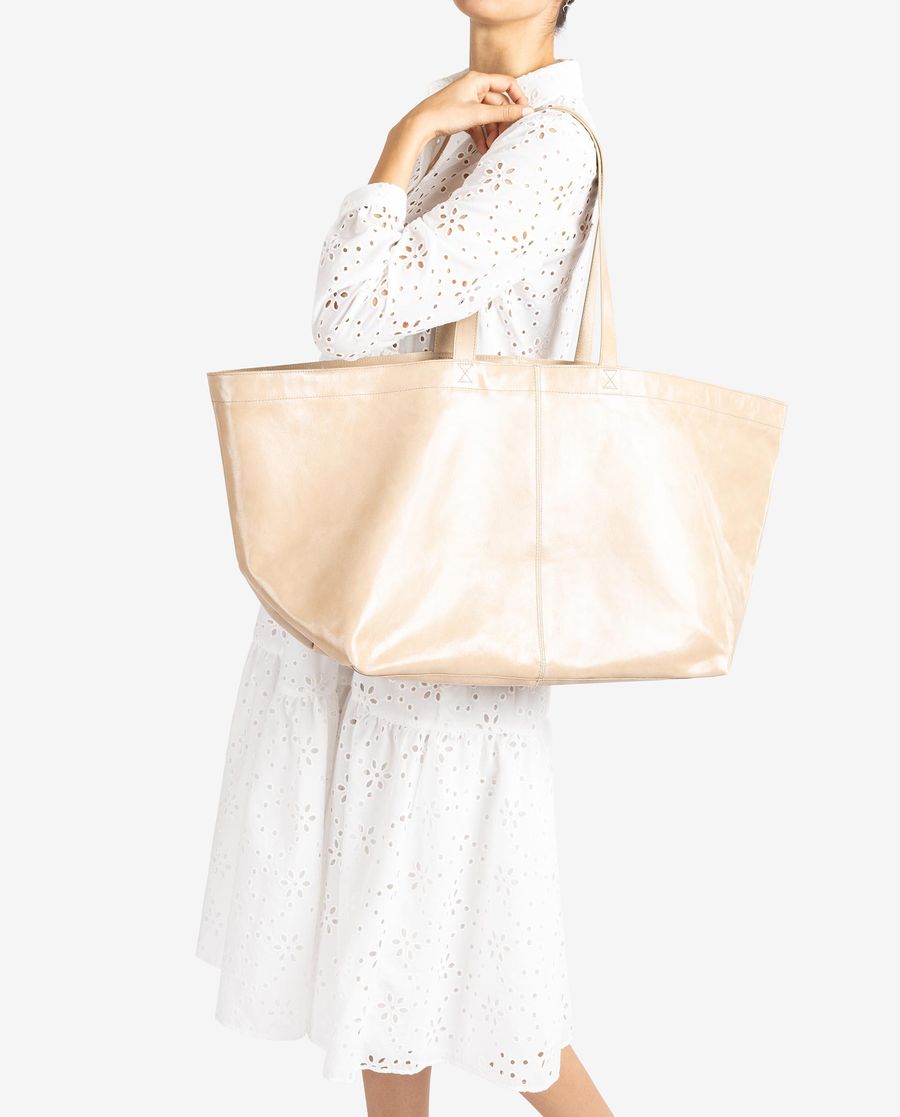 Unisa Mujer Maxi bolso en charol - Beige