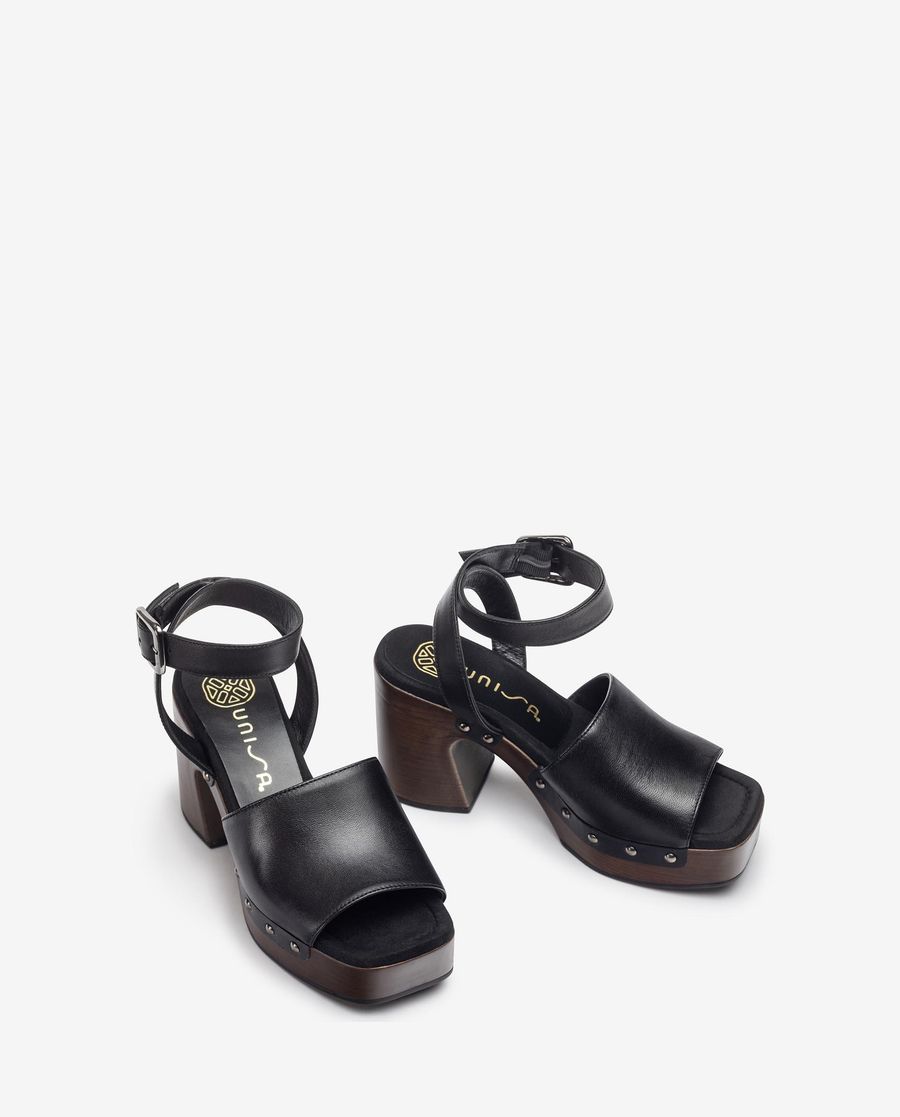 Unisa Mujer Sandalia de pala ancha - Negro