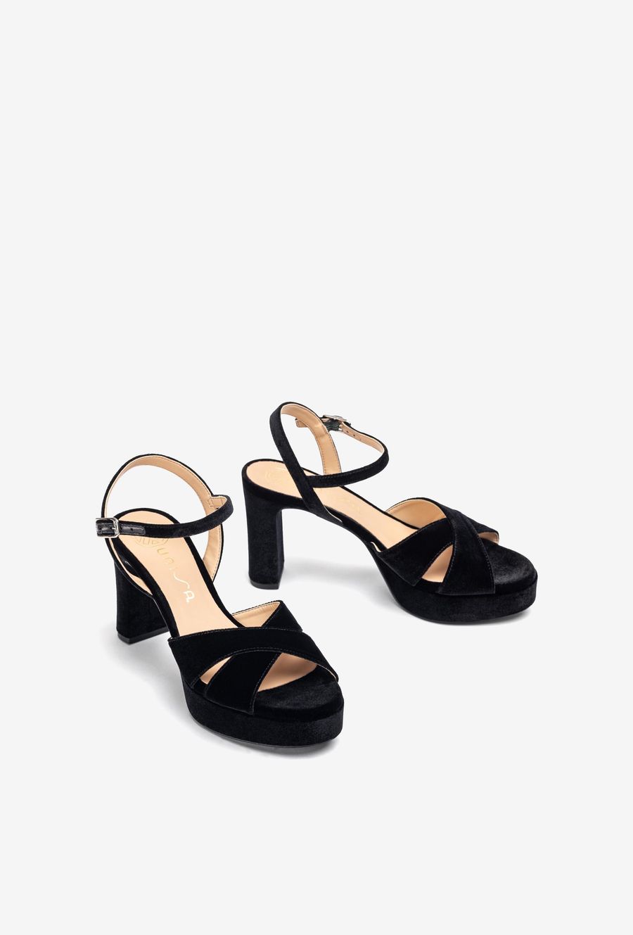 Unisa Mujer Sandalia con tacón y plataforma - Negro