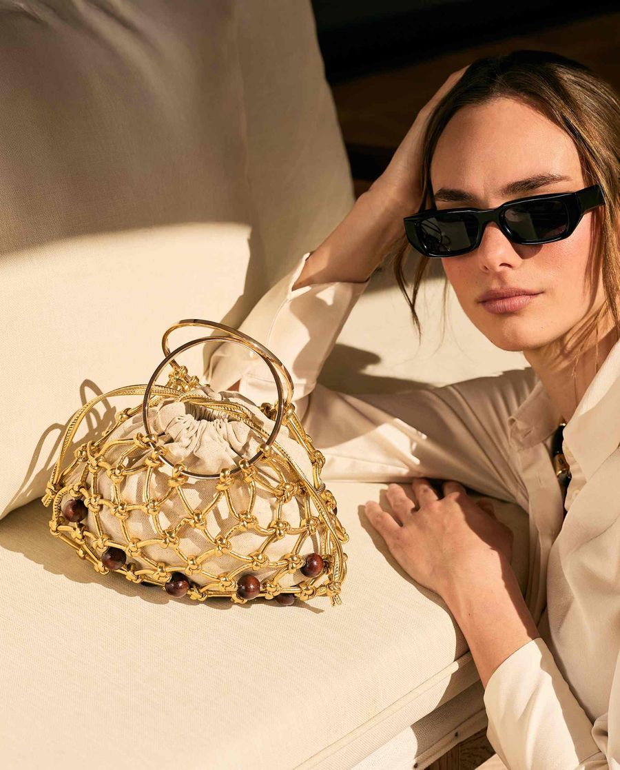 Unisa Mujer Bolso pequeño con nudos - Oro