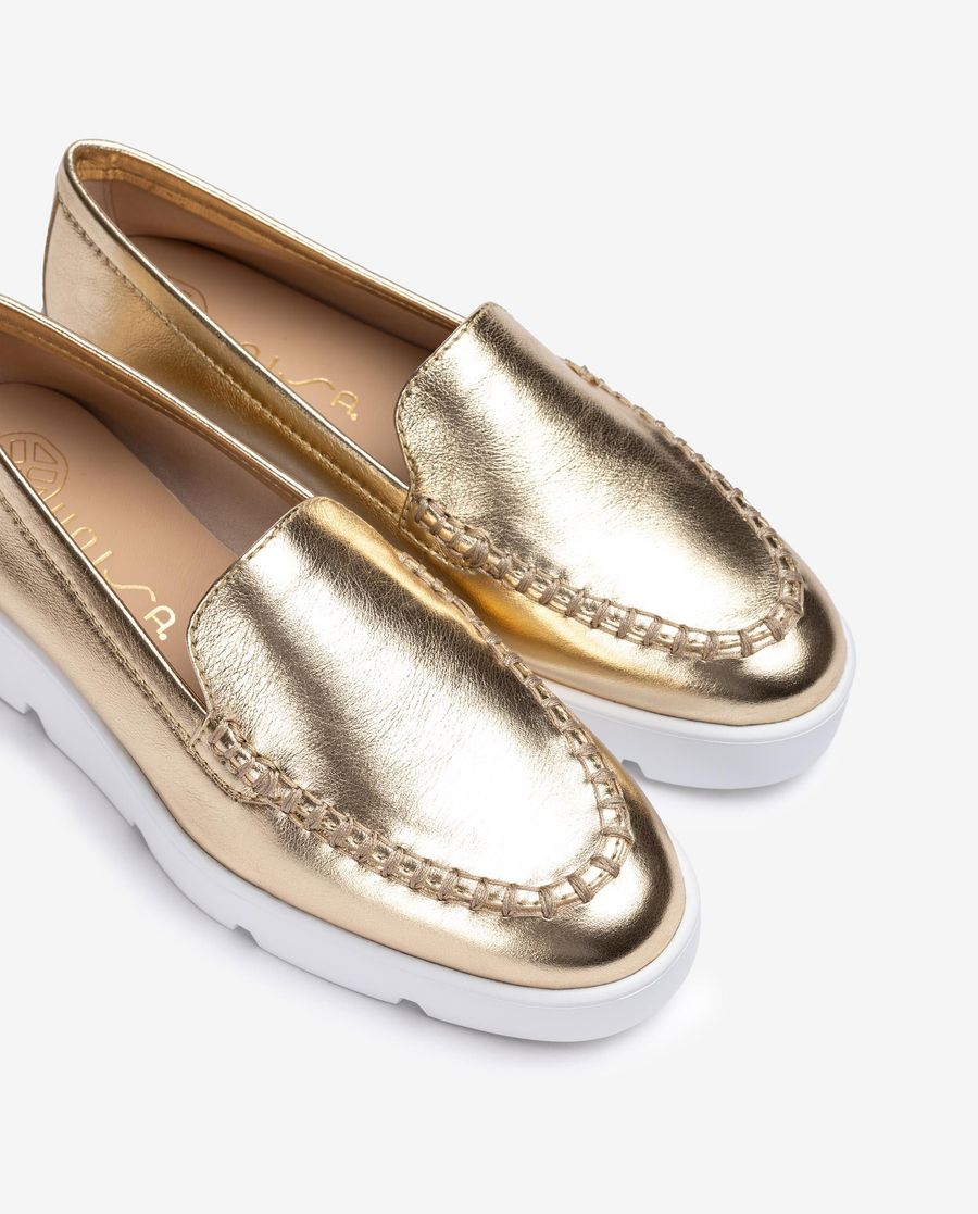 Unisa Mujer Mocasín con plataforma - Oro