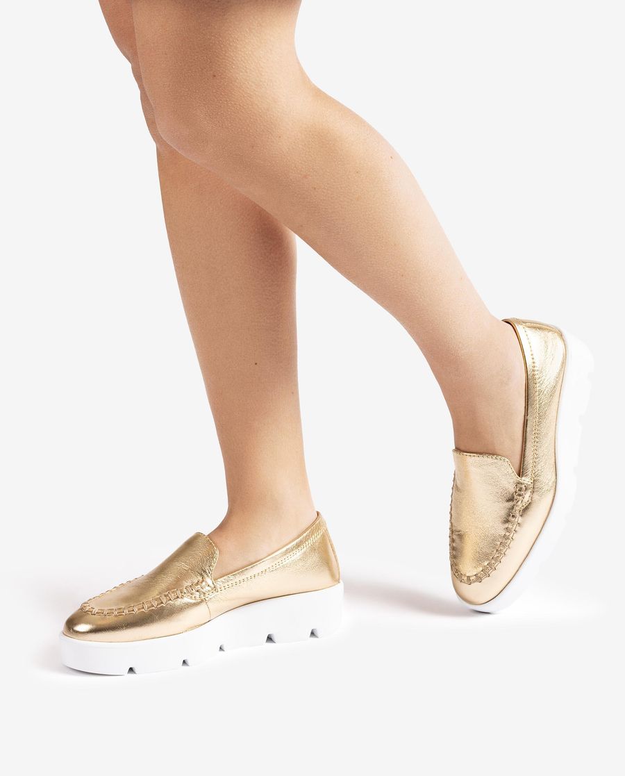 Unisa Mujer Mocasín con plataforma - Oro