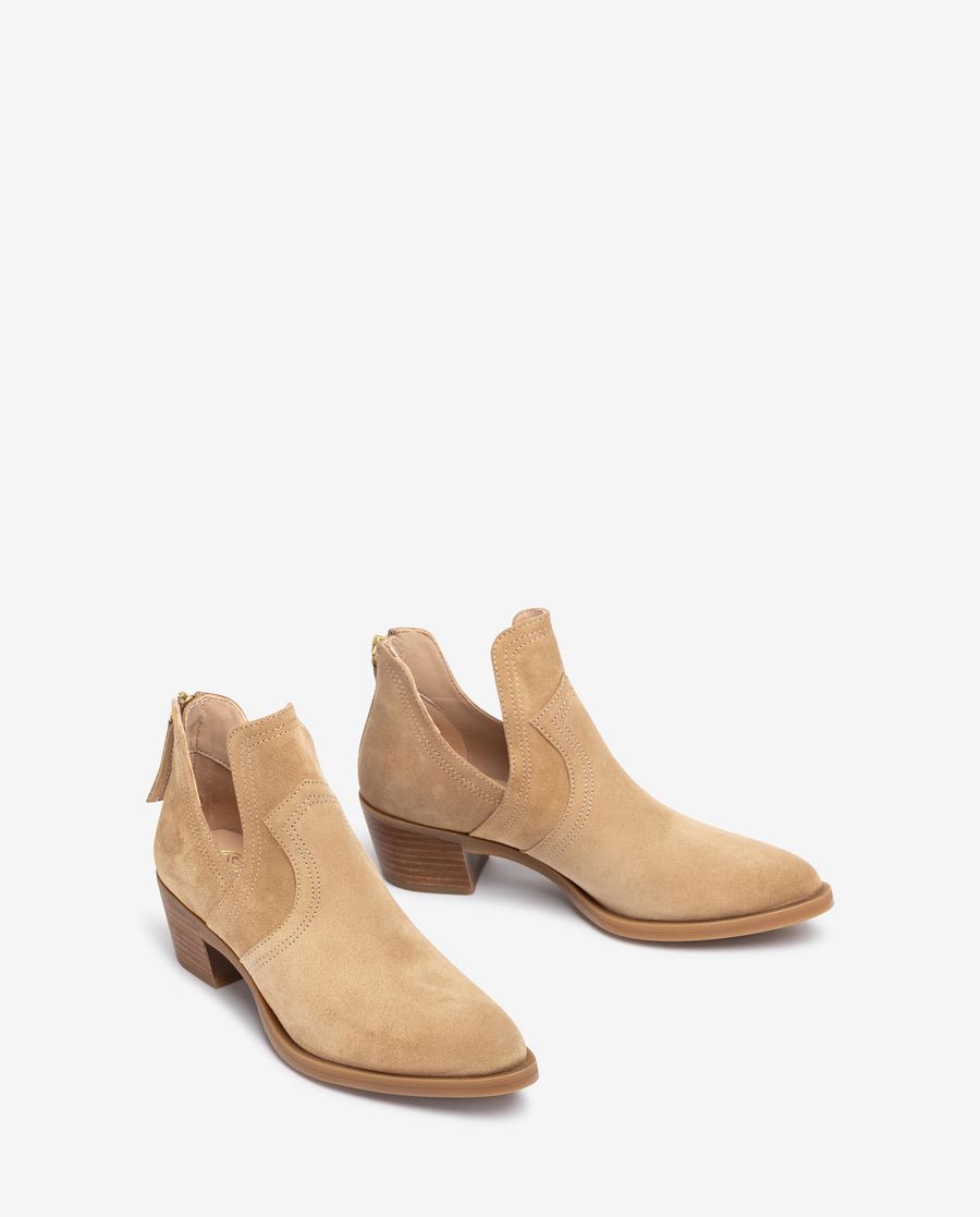 Unisa Mujer Botín cowboy cut-out - Beige