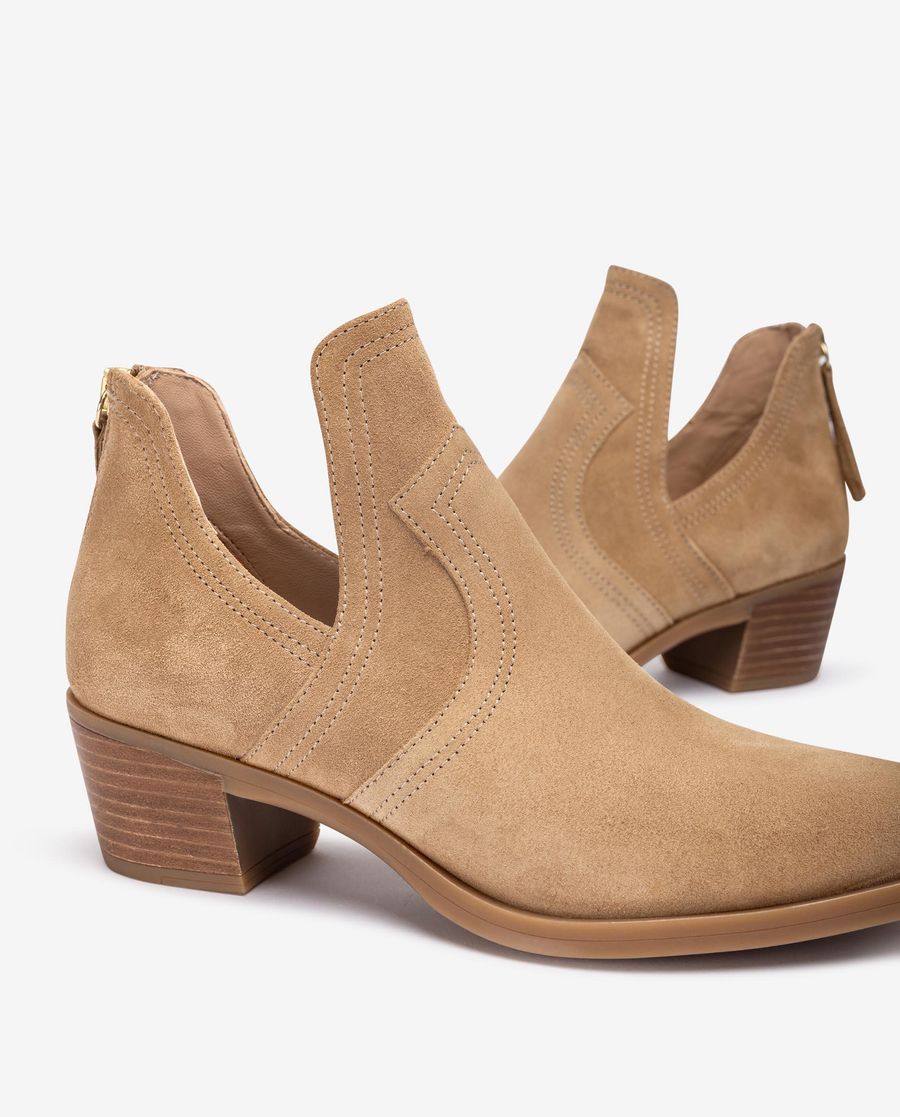 Unisa Mujer Botín cowboy cut-out - Beige