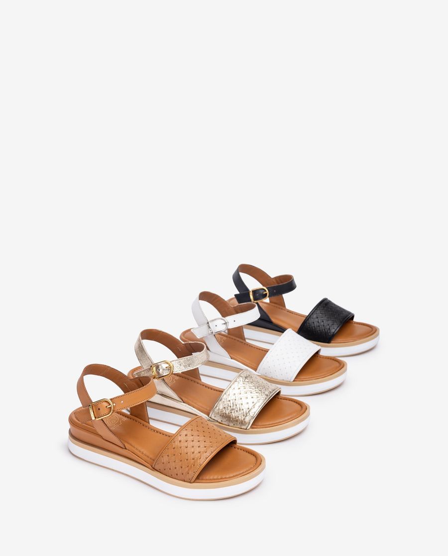 Unisa Mujer Sandalia con picados - Negro