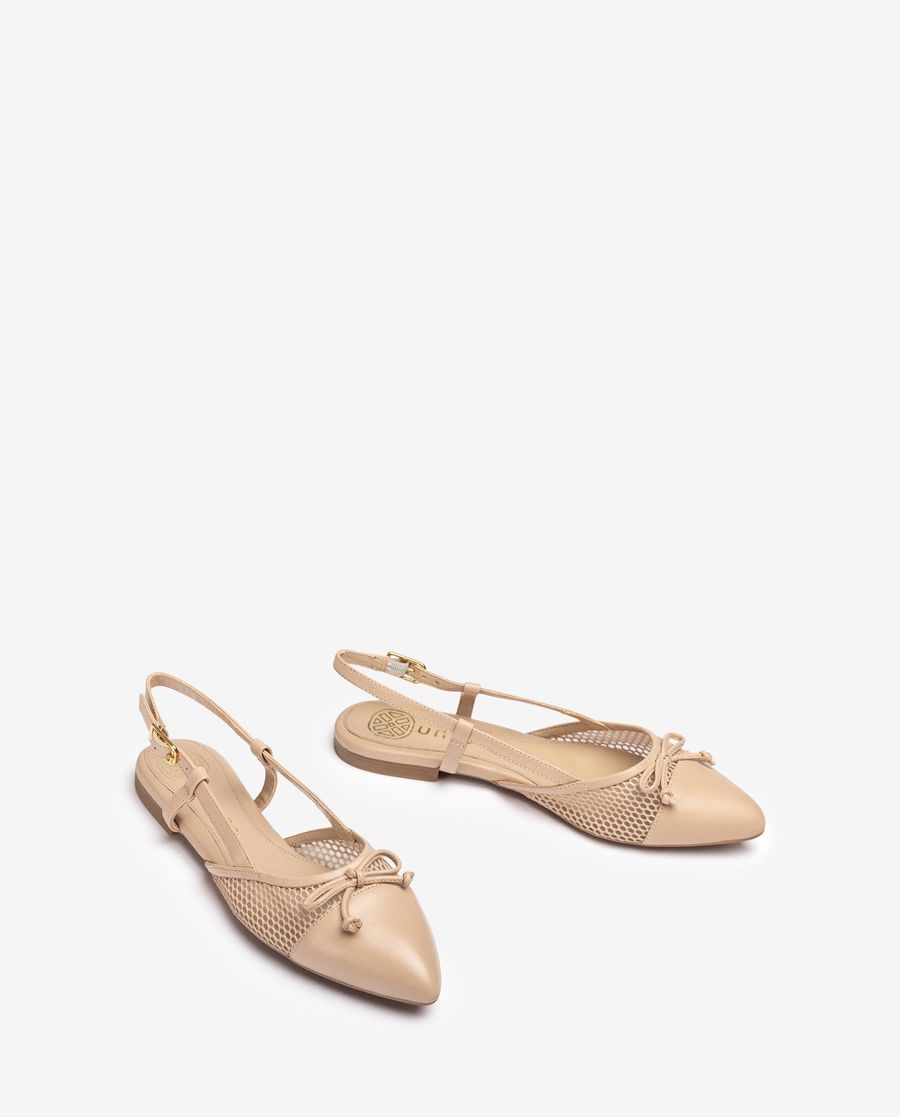 Unisa Mujer Destalonado plano de punta fina - Beige