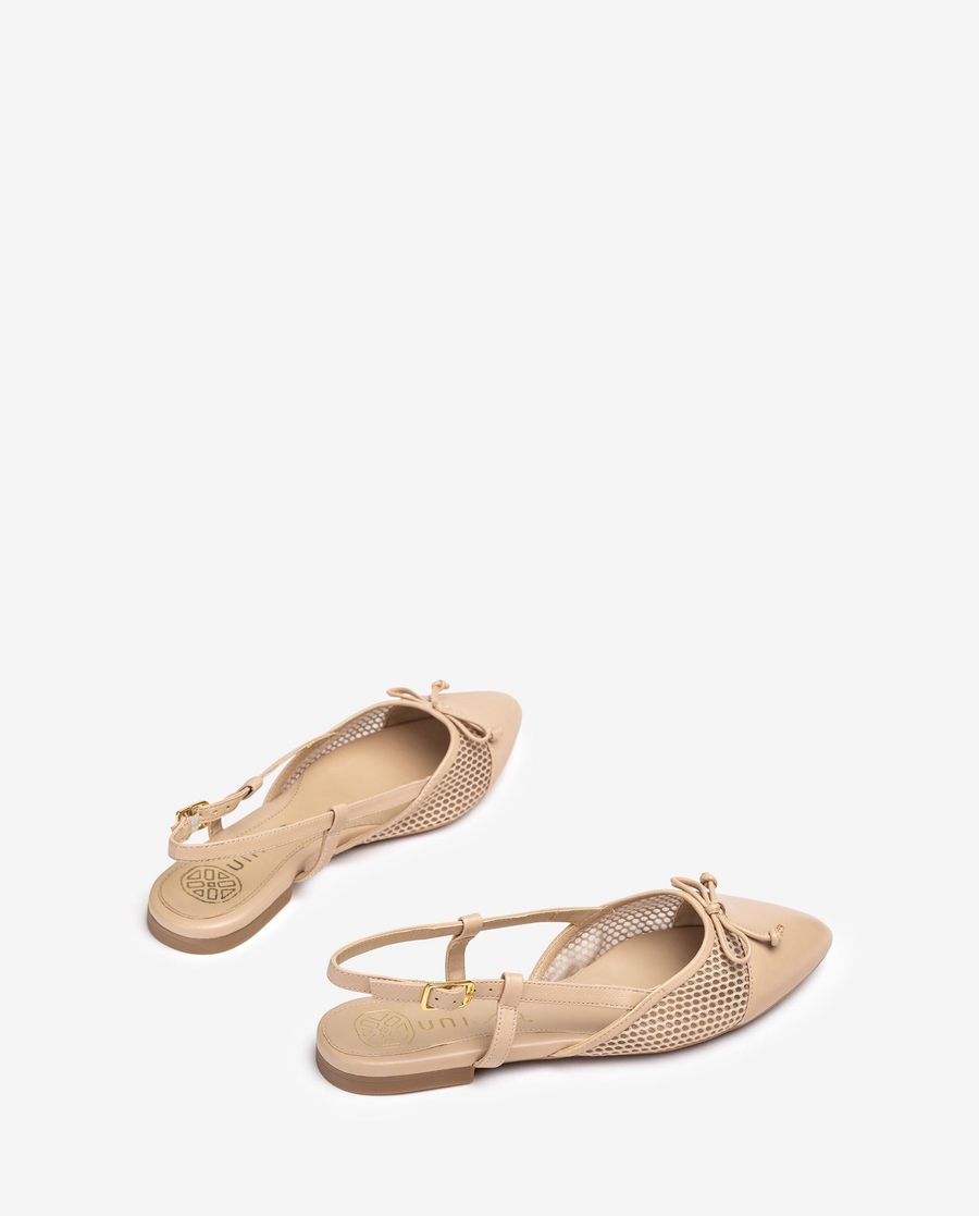 Unisa Mujer Destalonado plano de punta fina - Beige
