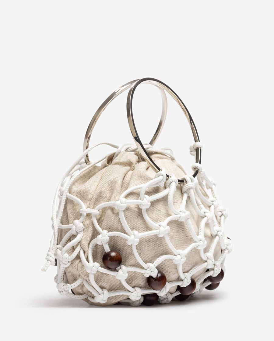 Unisa Mujer Bolso pequeño con nudos - Blanco
