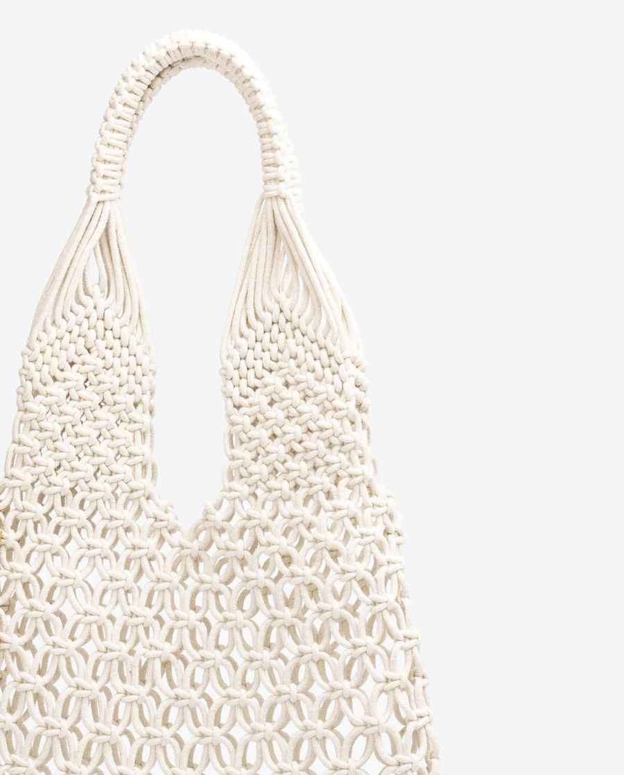 Unisa Mujer Bolso de algodón trenzado a mano - Marrón