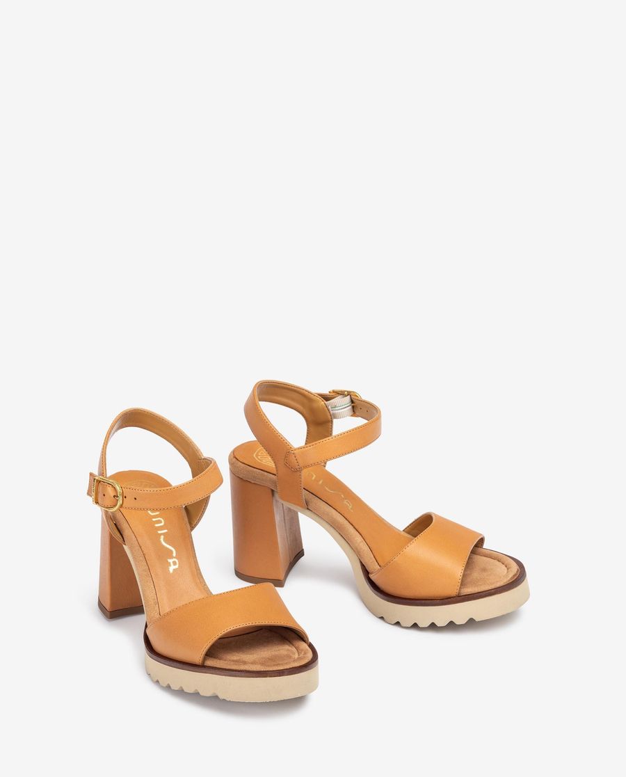 Unisa Mujer Sandalia SuperLight de tacón alto - Marrón