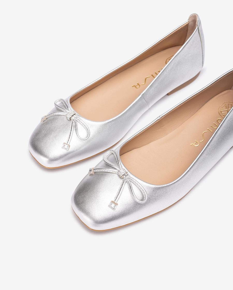 Unisa Mujer Bailarina de punta cuadrada - Plata